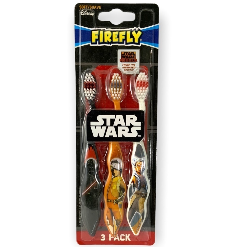 Firefly Star Wars Kids Toothbrushes Pack of 3